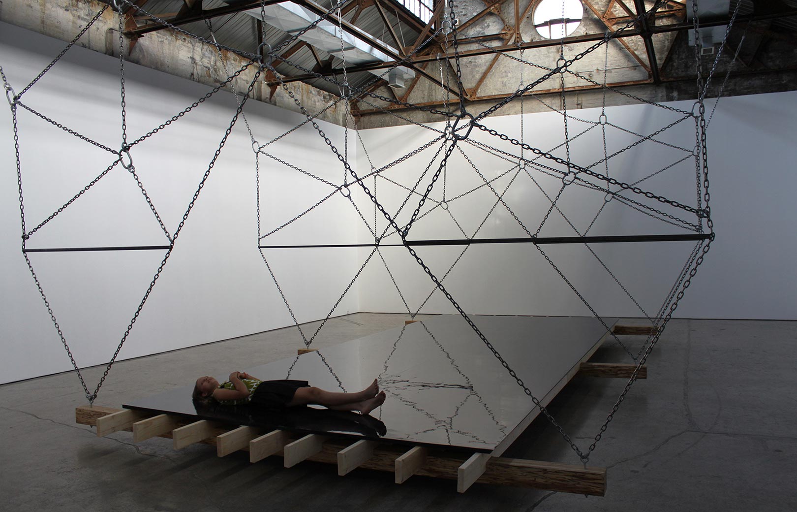 Lyla Rye, Swing Stage (installation detail), 2011.